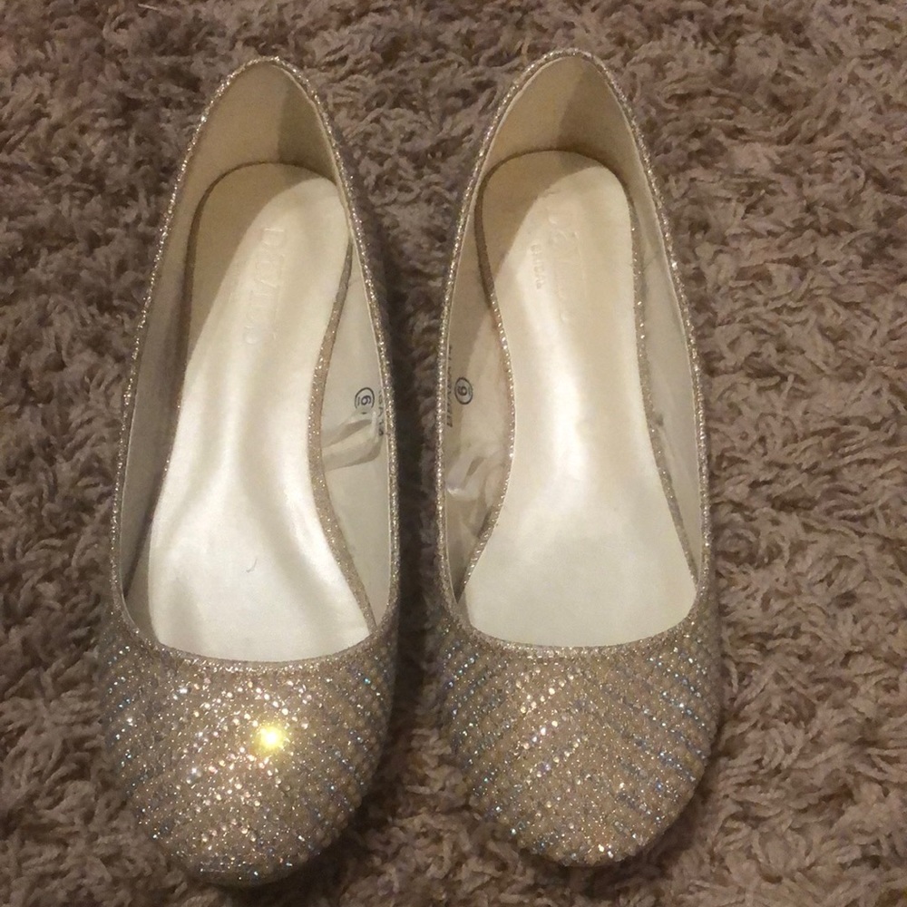 David’s bridal flats.  Never worn